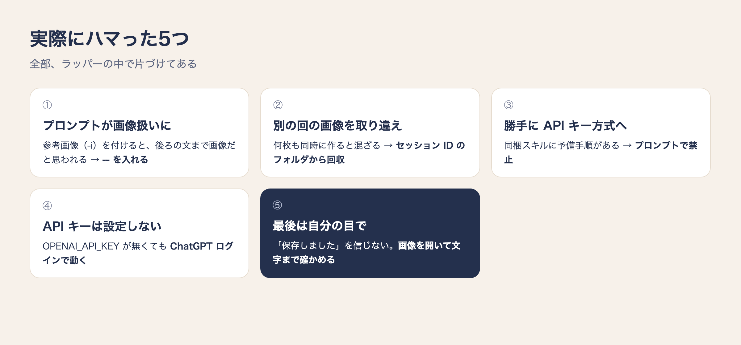 実際にハマった5つ